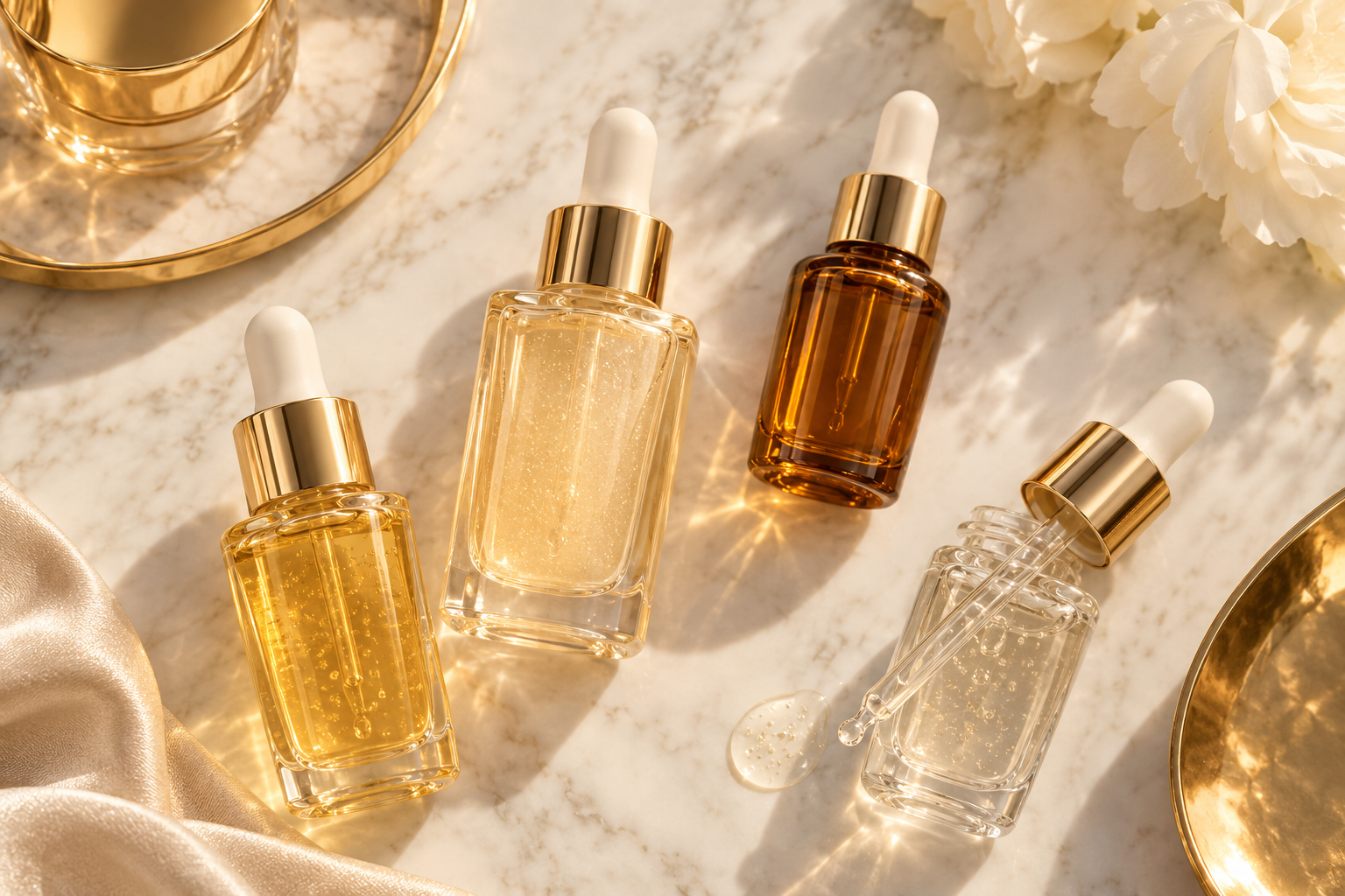Anti-Aging Seren auf einer eleganten Marmoroberfläche